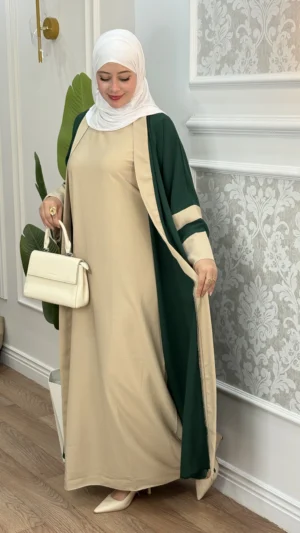  🌸طقم عباية هبة بقطعتين🌸 